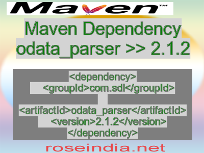 Maven dependency of odata_parser version 2.1.2