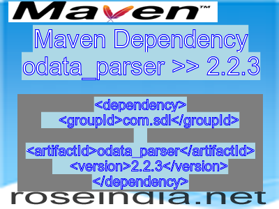 Maven dependency of odata_parser version 2.2.3