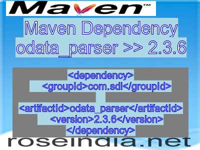 Maven dependency of odata_parser version 2.3.6