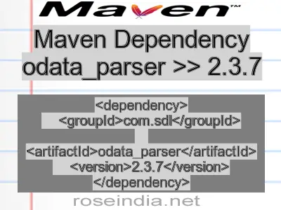 Maven dependency of odata_parser version 2.3.7