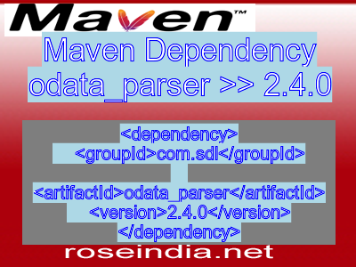 Maven dependency of odata_parser version 2.4.0