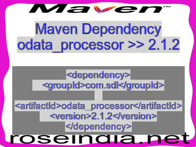 Maven dependency of odata_processor version 2.1.2