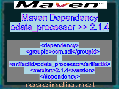 Maven dependency of odata_processor version 2.1.4