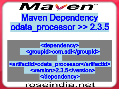 Maven dependency of odata_processor version 2.3.5