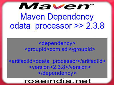 Maven dependency of odata_processor version 2.3.8