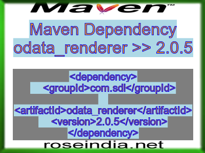 Maven dependency of odata_renderer version 2.0.5
