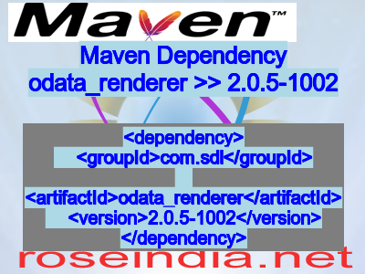 Maven dependency of odata_renderer version 2.0.5-1002