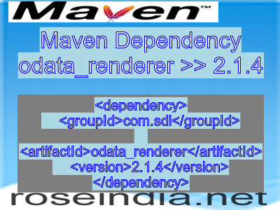 Maven dependency of odata_renderer version 2.1.4