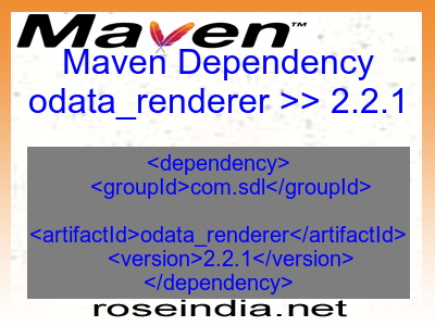 Maven dependency of odata_renderer version 2.2.1