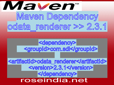 Maven dependency of odata_renderer version 2.3.1