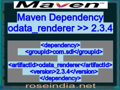 Maven dependency of odata_renderer version 2.3.4