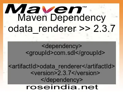 Maven dependency of odata_renderer version 2.3.7