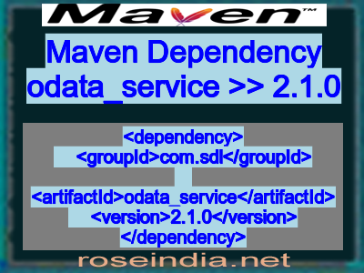 Maven dependency of odata_service version 2.1.0