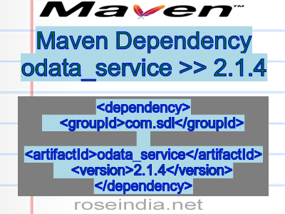 Maven dependency of odata_service version 2.1.4