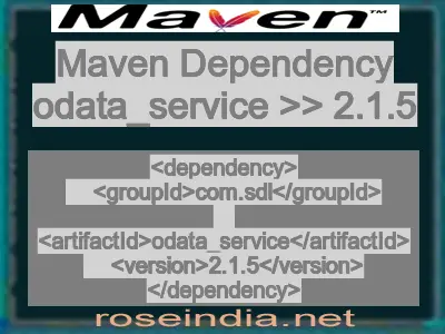 Maven dependency of odata_service version 2.1.5