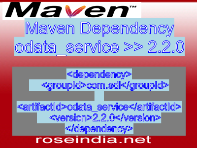 Maven dependency of odata_service version 2.2.0