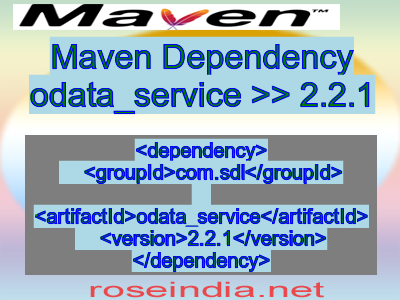 Maven dependency of odata_service version 2.2.1