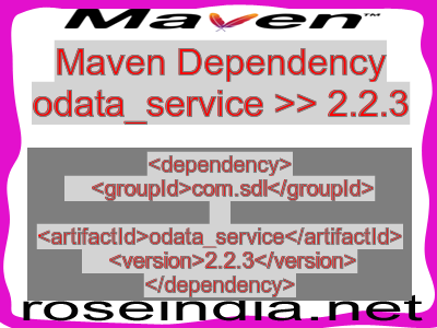 Maven dependency of odata_service version 2.2.3