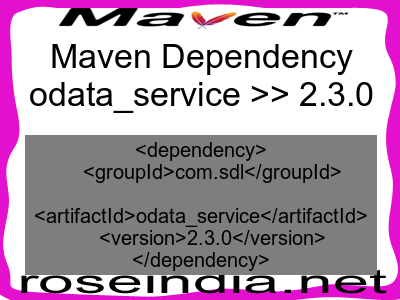 Maven dependency of odata_service version 2.3.0