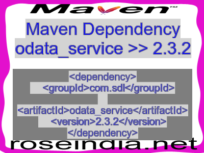 Maven dependency of odata_service version 2.3.2