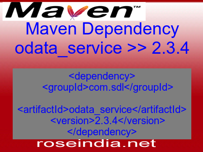 Maven dependency of odata_service version 2.3.4