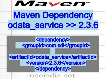 Maven dependency of odata_service version 2.3.6