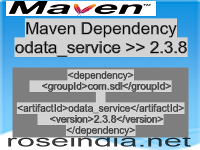 Maven dependency of odata_service version 2.3.8