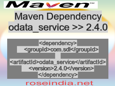 Maven dependency of odata_service version 2.4.0