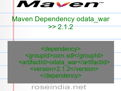 Maven dependency of odata_war version 2.1.2