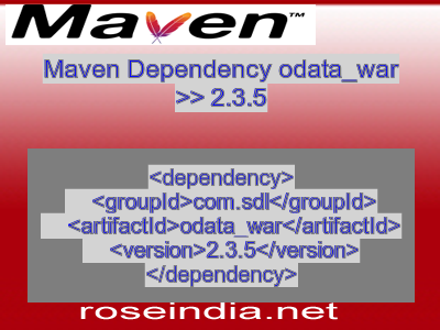 Maven dependency of odata_war version 2.3.5