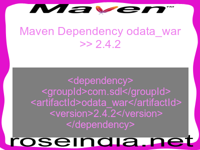 Maven dependency of odata_war version 2.4.2