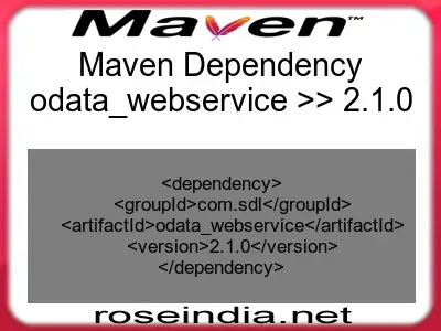 Maven dependency of odata_webservice version 2.1.0