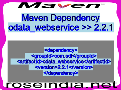 Maven dependency of odata_webservice version 2.2.1