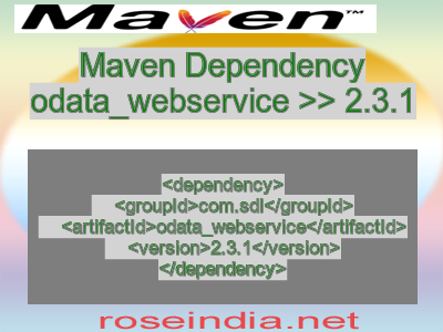 Maven dependency of odata_webservice version 2.3.1