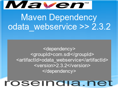 Maven dependency of odata_webservice version 2.3.2
