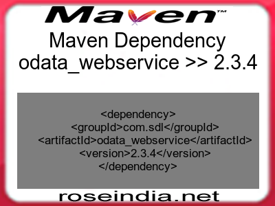 Maven dependency of odata_webservice version 2.3.4