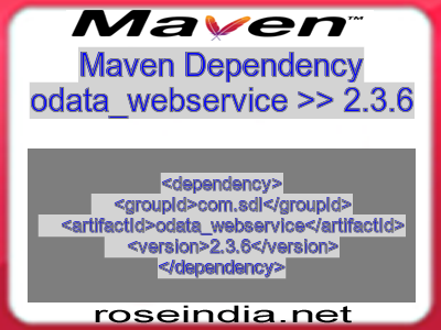 Maven dependency of odata_webservice version 2.3.6