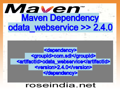 Maven dependency of odata_webservice version 2.4.0