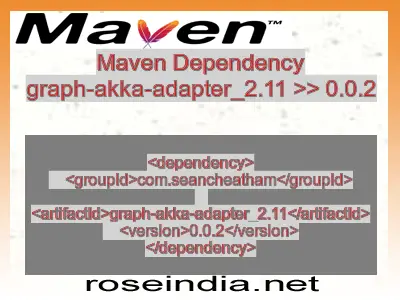 Maven dependency of graph-akka-adapter_2.11 version 0.0.2