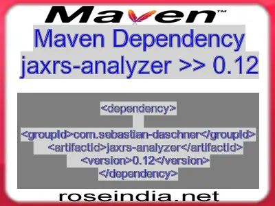 Maven dependency of jaxrs-analyzer version 0.12