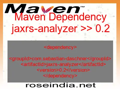 Maven dependency of jaxrs-analyzer version 0.2
