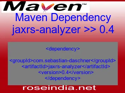 Maven dependency of jaxrs-analyzer version 0.4