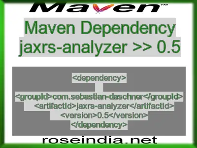 Maven dependency of jaxrs-analyzer version 0.5