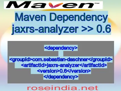Maven dependency of jaxrs-analyzer version 0.6