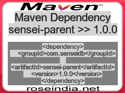 Maven dependency of sensei-parent version 1.0.0
