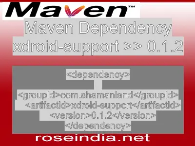 Maven dependency of xdroid-support version 0.1.2