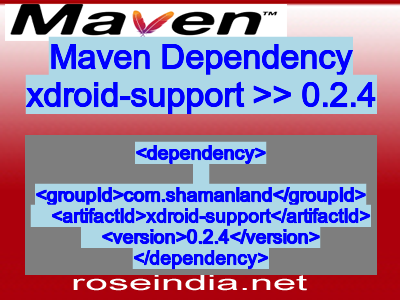 Maven dependency of xdroid-support version 0.2.4