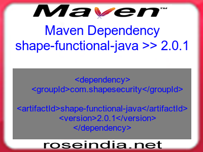 Maven dependency of shape-functional-java version 2.0.1