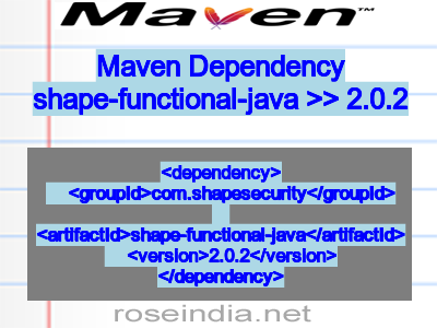 Maven dependency of shape-functional-java version 2.0.2