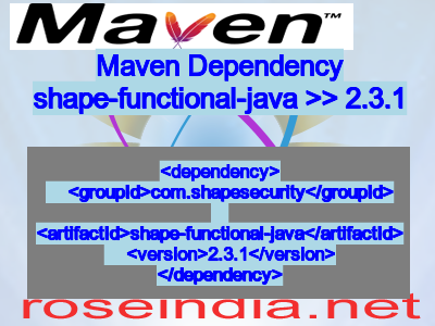 Maven dependency of shape-functional-java version 2.3.1